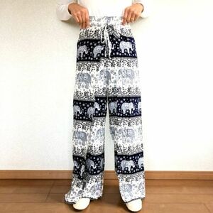 **[ stylish ] Asian . pattern LAP pants ( to coil Thai pants ) 240408P05**