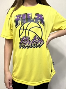 FILA　フィラ　黄色　M　半袖メッシュTシャツ　バスケットボール　スポーツ　メンズ　レディース　ユニセックス　オソロ　NIKE　アディダス