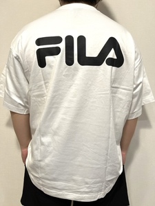 FILA　フィラ　白　S　半袖　バックロゴTシャツ　スポーツ　メンズ　レディース　ユニセックス　オソロ　NIKE　アディダス