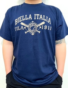 FILA　フィラ　ネイビー　L　半袖Tシャツ　野球　ITALIA　スポーツ　メンズ　レディース　ユニセックス　オソロ　NIKE　アディダス