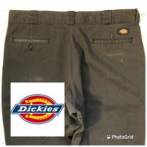 ディッキーズ　Dickies 874 ウエスト98 T/C ノータック　トラウザーズ　ワークパンツ　ネイビー