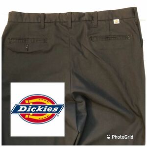 ビッグサイズ　ディッキーズ　Dickies 42インチ　ノータック　トラウザーズ　ワークパンツ　ネイビー