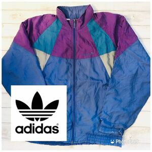  Vintage Adidas adidas US S подкладка хлопок переключатель нейлон жакет спортивная куртка 