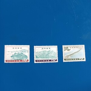  unused stamp 10 jpy ×3 sheets Japan's three famous sights series pine island . island heaven ..