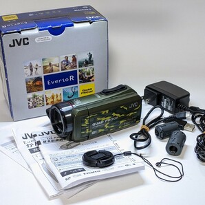 ★美品★ JVC Everio GZ-RX600-G ビクター エブリオ カモフラージュ #77#300#A1170の画像1