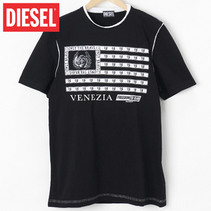 S/新品 DIESEL ディーゼル ロゴ Tシャツ T-ROLLAND メンズ レディース ブランド カットソー ブラック