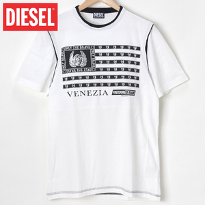 M/新品 DIESEL ディーゼル ロゴ Tシャツ T-ROLLAND メンズ レディース ブランド カットソー ホワイト