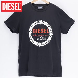 L/新品 DIESEL ディーゼル ロゴ Tシャツ DIEGO-C1 メンズ レディース ブランド カットソー ブラック