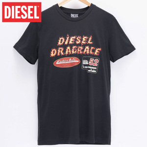 M/新品 DIESEL ディーゼル グラフィック ロゴ Tシャツ DIEGOR-C7 メンズ レディース ブランド カットソー 黒