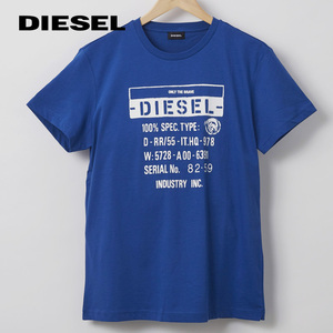 L/新品 DIESEL ディーゼル ロゴ Tシャツ DIEGO-S1 メンズ レディース ブランド カットソー 青