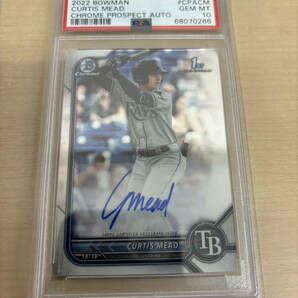 PSA10 2022 BOWMAN 1st AUTO CURTIS MEAD RAYSの画像1