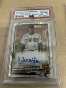 PSA10 2021 BOWMAN CHROME 1st AUTO ATOMIC /100 VICTOR ACOSTA PADRES