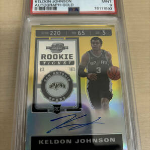 PSA9 2019-20 CONTENDERS OPTIC AUTO GOLD 10/10 RC KELDON JOHNSON SPURSの画像1