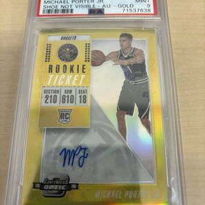 PSA9 2018-19 CONTENDERS OPTIC AUTO GOLD /10 RC MICHAEL PORTER JR. NUGGETSの画像1