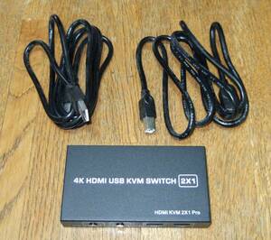 DATACE 2ポート HDMI KVMスイッチ パソコン切替器(PC2台用) HDMI1.4・USB2.0対応 バスパワー