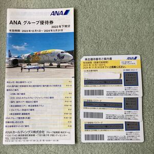 ANA株主優待チケット3枚とグループ優待冊子1冊【即決】