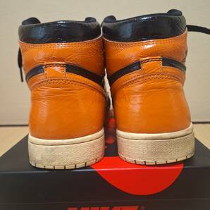 送料無料 NIKE ナイキ AIR JORDAN 1 RETRO HIGH OG SHATTERED BACKBOARD 3.0 オレンジ 黒 27.0 555088-028の画像3