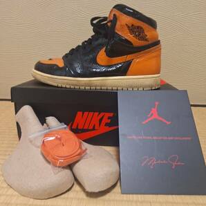 送料無料 NIKE ナイキ AIR JORDAN 1 RETRO HIGH OG SHATTERED BACKBOARD 3.0 オレンジ 黒 27.0 555088-028の画像6