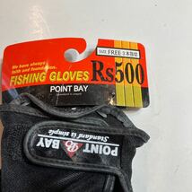 FISHING GLOVES POINT BAY RS500 サイズ　FREE 3本指切　黒　新品_画像2