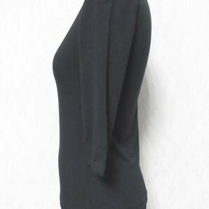 ダナキャラン DONNA KARAN 5分袖 カットソー 黒 ブラック XS 亥4724の画像3