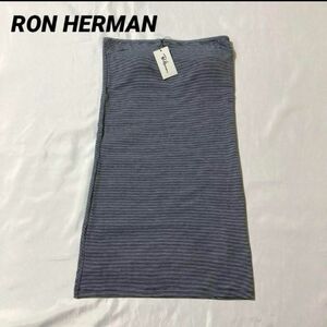 【未使用タグ付き】RON HERMAN ロンハーマン★ベアトップワンピース　チューブトップ　ワンピース　細ボーダー　カップ付き