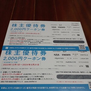 バロックジャパンリミテッド株主優待券4000円分です。有効期限2024年5月31日まで。