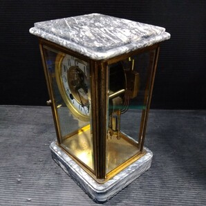 コレクター放出品 ゼンマイ生きてます 裏面扉なし 精工舎 SEIKOSHA 古い 振り子時計 置時計 アンティーク コレクションの画像7