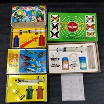 新品未使用3箱まとめて 玩具問屋倉庫品 昆虫採集セット 標本用具 日の丸 トンボ 他 雑貨 駄玩 具 駄菓子屋 レトロ文具 コレクション_画像1