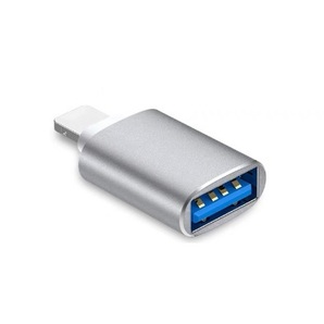 Apple OTG ライトニング to USB OTG 変換 アダプター(銀)