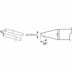 白光 こて先 ＣＨＩＰ ２．６Ｃ型 [A1576]