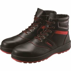 シモン 安全靴 編上靴 ＳＬ２２－Ｒ黒／赤 ２４．５ｃｍ [SL22R24.5]