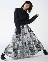 ANREALAGE アンリアレイジ 15 ANNIVERSARY ALL SEASON PATCHWORK PRINT LONG SKIRT　サーキュラー _画像3