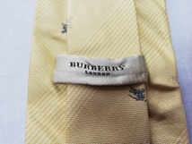 【正規品】中古 BURBERRY／ バーバリー ネクタイ イエロー ホース刺繍 イタリア製 #yb-406_画像6