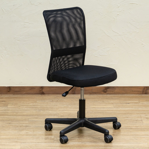 オフィスチェアー メッシュ布シート デスクチェア 昇降式 高さ調節 静音 PUキャスター 椅子 シンプル HAY-10(BK)
