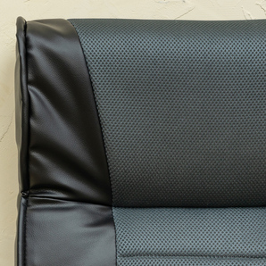肘掛付き座椅子 7段階 リクライニング ハイバック メッシュ PVC 合皮シート ブラック CXD-01(BK)の画像6