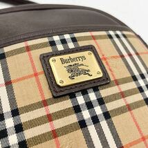 1円 【定番】 バーバリー BURBERRY ショルダーバッグ サコッシュ ポシェット ノバチェック シャドーホース キャンバス レザー 革_画像6