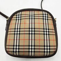 1円 【定番】 バーバリー BURBERRY ショルダーバッグ サコッシュ ポシェット ノバチェック シャドーホース キャンバス レザー 革_画像2