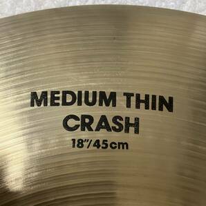 【中古】A.ZILDJIAN Zildjian ジルジャン クラッシュ シンバル MEDIUM THIN CRASH 18インチ 45cm 単品 1枚の画像3