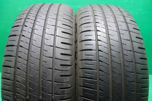 L1493-20 送料無料 225/55R17 サマータイヤ 夏 2本セット ダンロップ エナセーブ EC204 8分山 溝たっぷり 2020年製 パンクチェック済