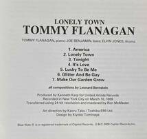 Tommy Flanagan / Lonely Town 中古CD　国内盤　帯付きBLUE NOTE _画像5