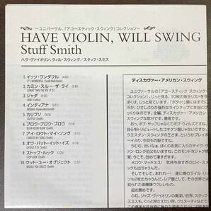 Stuff Smith / Have Violin, Will Swing 中古CD 国内盤 帯付き 紙ジャケ 24bitデジタルリマスタリング 初回プレス完全限定盤 世界初CＤ化の画像4