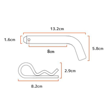 ヒッチピン トレーラーヒッチ/ヒッチメンバー用 2インチ角 2.5インチ角 40mm角用 ブラック_画像2