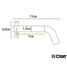 CURT 正規品 スウィベルヒッチピン 1.25インチ角 クロム メーカー保証付_画像4