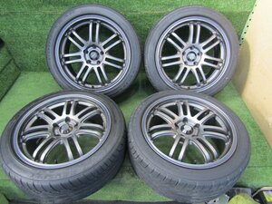 社外アルミ WEDS SPORT SA-97F 4本セット 18x8J 5H PCD114.3 +42 225/45R18 グッドイヤー REVSPEC RS-02 送料【L】【個人宅直送不可】