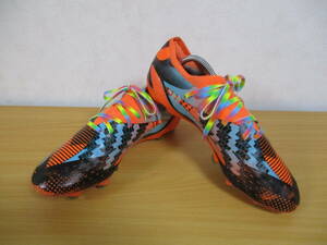Adidas ★ футбол &lt;spike / shoes&gt; ★ 25,5 см оранжевый, черный, серебро / синий
