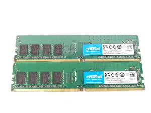H590◇◆中古 Crucial 8GB DDR4-2400 メモリ (8GB×2)