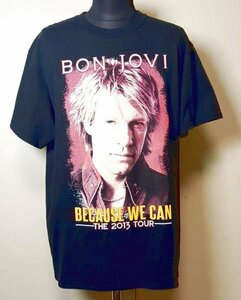 ボンジョヴィ バンドTシャツ L ロックTシャツ 2013 BONLOVI BECAUSE WE CAN ツアーTシャツ ジョン・ボン・ジョヴィ