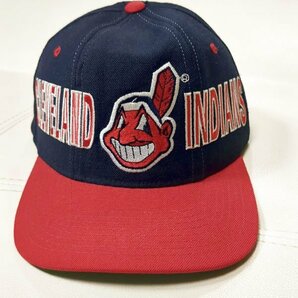 インディアンス スターター ヴィンテージ キャップ 90s ワフー酋長 ロゴ MLB STARTER Cleveland Indiansの画像1