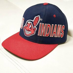 インディアンス スターター ヴィンテージ キャップ 90s ワフー酋長 ロゴ MLB STARTER Cleveland Indiansの画像2