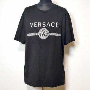 イタリア製 ヴェルサーチ メデューサ ロゴ Tシャツ 3XL（実寸メンズXL位か） ブラック VERSACE MEDUSA LOGO ベルサーチ